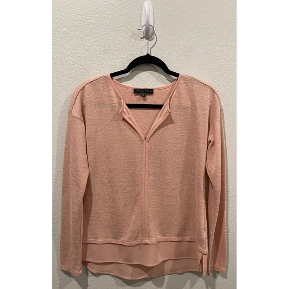 SANCTUARY Blush Pink Long Sleeve Blouse - Picture 1 of 3
